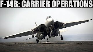 F14B Tomcat Learning Carrier Taxi Takeoff amp Landing  DCS WORLD [upl. by Aires]