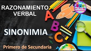 QUE ES LA SINONIMIA 1ro de Secundaria miaulacreativa [upl. by Imtiaz]