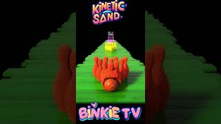 Jumping Bowling Ball vs Kinetic Sand Bowling Pins 😄🎳🌈 kineticsandplay [upl. by Ellivro450]