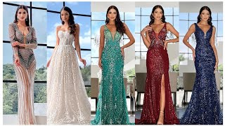 🤩Top class woman evening dresses  🤍♥️outstanding designs ideas🤪😋new design 2024\2025 [upl. by Gibeon]