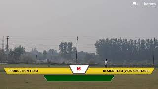 Live Cricket Match  PRODUCTION TEAM vs DESIGN TEAM Vats Spartans  10Nov24 0200 PM 12  VATSGR [upl. by Gonyea]