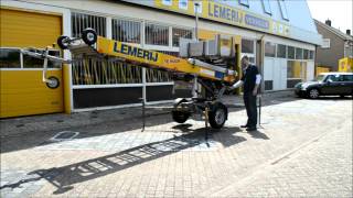 Demonstratie verhuislift ladderlift  Lemerij Verhuur  liften [upl. by Llednil]