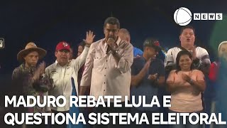 Maduro rebate Lula e questiona sistema eleitoral brasileiro [upl. by Richelle212]