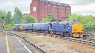 37407 tnt 37218 5M57 1002 Holyhead Car M D Derby R T C Network Rail [upl. by Bartie568]