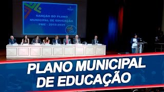 Plano Municipal de Educação é sancionado na UNINOVE [upl. by Darill]