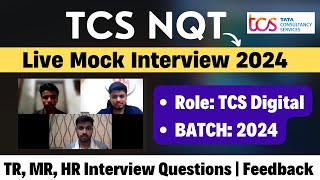 TCS Digital Live Mock Interview  TCS Digital Interview Questions  TCS NQT Interview Preparation [upl. by Giralda]