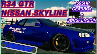 R34 Skyline Drag Race Gearbox TutorialCar Parking Multiplayer [upl. by Einneg]