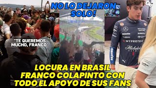 Franco no estás Solo Así apoyarón los Fanáticos del piloto en Interlagos Locura Total F1 radio [upl. by Maridel]