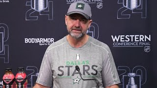 Stars vs Oilers  Pete DeBoer practice interview 52124 [upl. by Hanleigh]