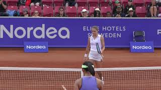 Mirjam Björklund Matchboll vs Misaki Doi Båstad WTA125K [upl. by Nabru499]