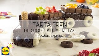 Tarta Tren de Chocolate y Frutas  Recetas Express [upl. by Supat841]