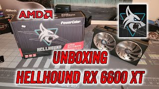 PowerColor HellHound RX 6600 XT Unboxing [upl. by Rehpotsrhc]