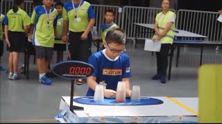 Sport Stacking Chan Keng Ians Asians 2015 Finals [upl. by Haile]