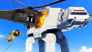 Helicopter CRASHES Into Star Wars ATAT  Teardown Mods Gameplay [upl. by Auberon450]