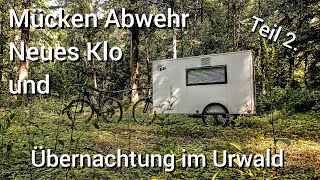 Fahrradwohnwagen Wald Übernachtung an einer Quelle Teil2 [upl. by Leiuqese74]