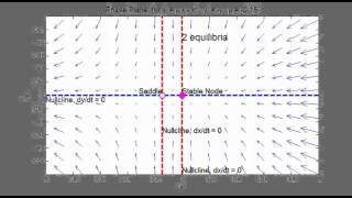 2D Transcritical Bifurcation Vector Field [upl. by Hughie108]