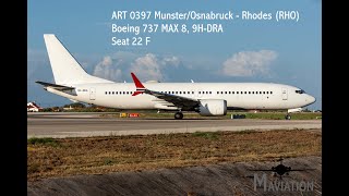 SmartLynx Malta Boeing 737 MAX 8 Munster  Osnabruck FMO  Rhodes RHO [upl. by Procora]