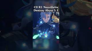 How C0 R1 Neuvillette C0 Furina Destroy SPIRAL ABYSS 51 [upl. by Chaddie]