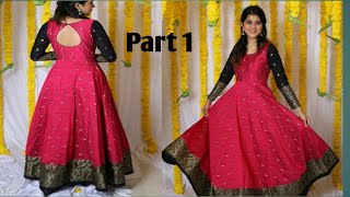 How to Umbrella Long gown cutting in Kannada Part1 [upl. by Giverin446]