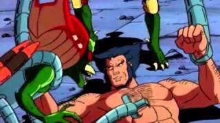 XMen The Animated Series  WOLVERINE VS ALIENS [upl. by Blen]