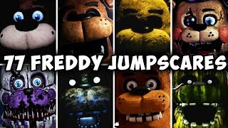 77 FREDDY JUMPSCARES FNAF amp Fangames [upl. by Eimrots852]