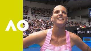 Karolina Pliskova oncourt interview 2R  Australian Open 2019 [upl. by Eelyam426]