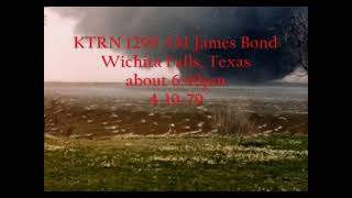 April 10 1979KTRN AM 1290 RadioWichita Falls TornadoJames Bond shorts [upl. by Gillette]