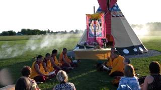 Tibetan Buddhist Chöd Ritual in front of Tipi [upl. by Dupre399]