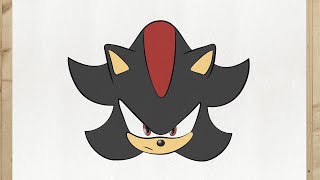 How to draw Shadow the Hedgehog step by step VERY EASY and fast [upl. by Klarika]