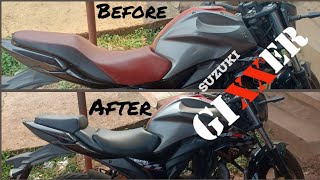 Suzuki Gixxer seat modification [upl. by Mulvihill]