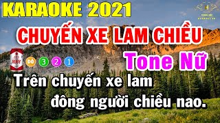 Chuyến Xe Lam Chiều Karaoke Tone Nữ Nhạc Sống 2021  Trọng Hiếu [upl. by Bourn]