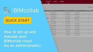 BIMcollab Quick Start How to set up and manage your BIMcollab cloud as an administrator [upl. by Zeke267]