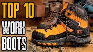 Top 10 Most Comfortable Work Boots for Men 2021 [upl. by Ettenan871]