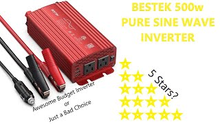 BESTEK 500w Pure Sine Wave Inverter TestReview [upl. by Comras274]