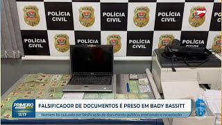 Falsificador de documentos é preso em Bady Bassit [upl. by Akinam]