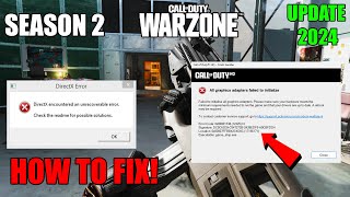 How To Fix Warzone 3 Season 2 GameShipexe error and DirectX crashing [upl. by Christophe]