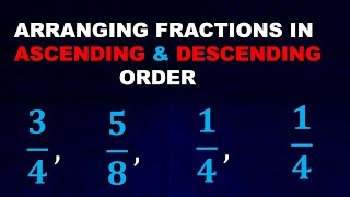 Comparing and Ordering Fractions  How to compare fractions  Fractions from least to greatest Easy [upl. by Felten]