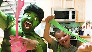 Hulk Gets Slime Nickelodeon Slime Review  CraZArt  Toy Review IRL [upl. by Adlei]