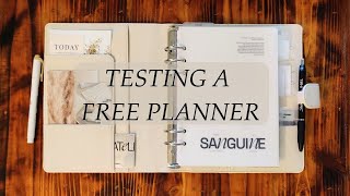 Testing a Free Printable Planner From Hemlock amp Oak in my A5 Six Ring Binder  October Plan with Me [upl. by Yllut737]