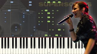 Caravan Palace  Supersonics Synthesia Piano Tutorial [upl. by Dekow575]