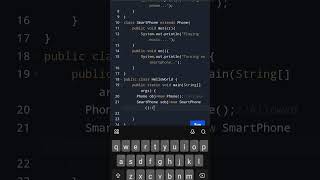 Polymorphism in java 😍😍😍code java code [upl. by Broddy]