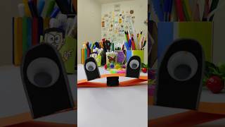 cute frog 🐸 using paper sheet and bottle capkids activity craft video amazingcraft diy shorts [upl. by Bourke]