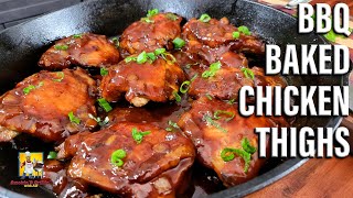 BBQ Baked Chicken Thighs [upl. by Yentterb669]