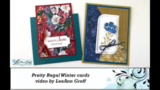 Two pretty Regal Winter cards [upl. by Randell444]