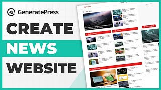 GeneratePress News Theme Customization  create professional News Website Using GeneratePress [upl. by Hanikehs]