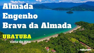 Praia da Almada Engenho e Brava da Almada  Ubatuba Vista do Alto lindas imagens de drone [upl. by Akinna]