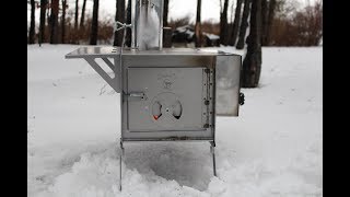 Burning in a Kni Co Alaskan stove [upl. by Edurtreg773]