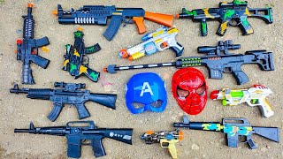 Collecting 7 Sniper Rifles AK47 GUN NERF GUN NERF SNIPER RIFLE M16 GUN NERF MEGA DUAL STRIKE MP5 GUN [upl. by Angeline]