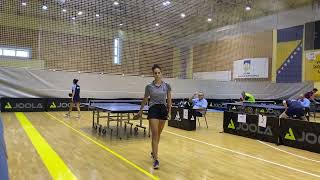 Marya Yovkova BULGARIA  Toliou Aikaterini GREECE Balkan Table Tennis Championship [upl. by Boak738]