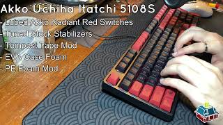 NARUTO SERIES  Akko Uchiha Itachi 5108s  Radiant Red Switches [upl. by Llenol]